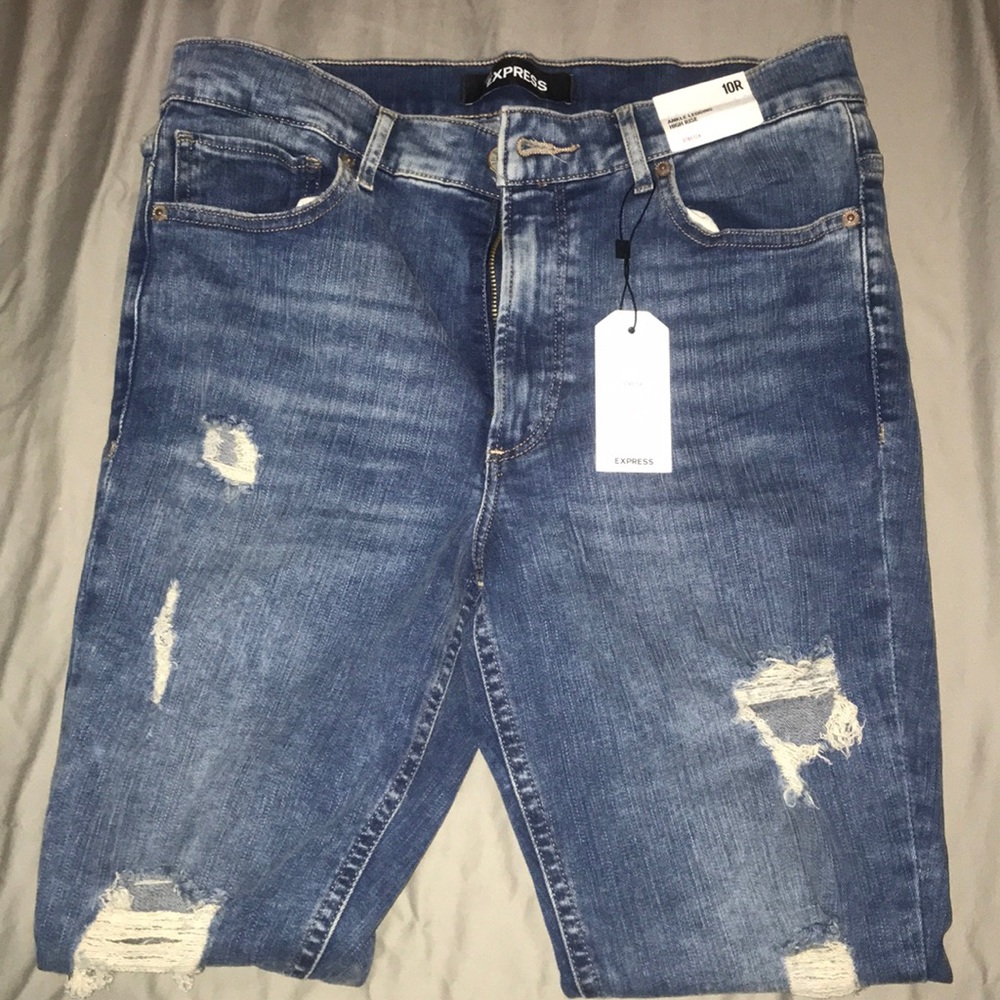 EXPRESS ankle legging high rise (stretch) jeans